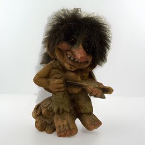 NWT Nyform Troll Playing Violin Figurine Handmade in Norway Rare, Mint Cond #247